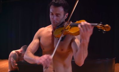 shirtless violonist bloom