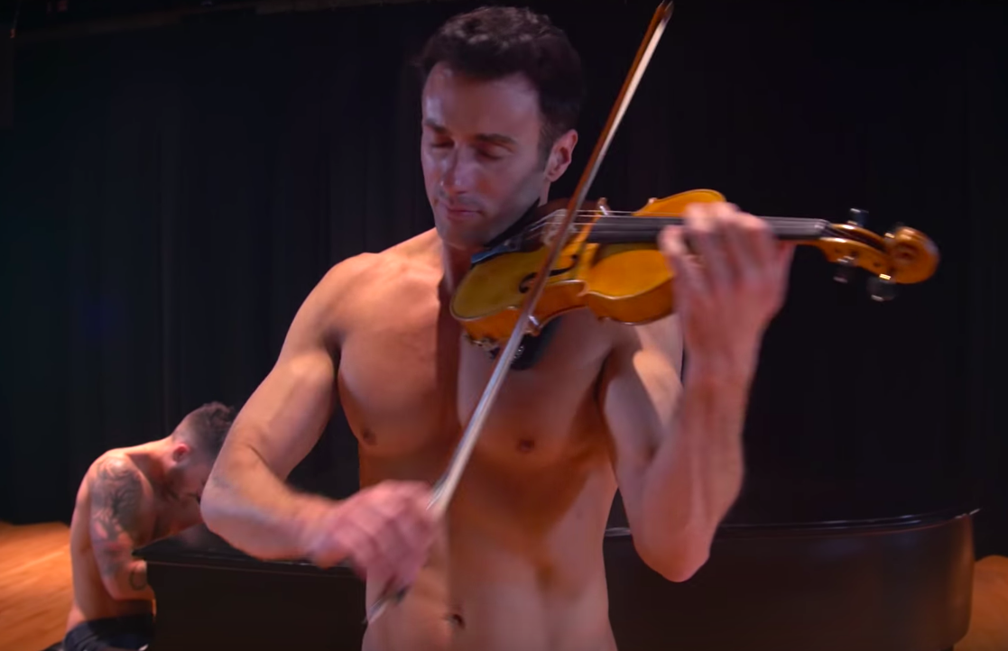 shirtless violonist bloom